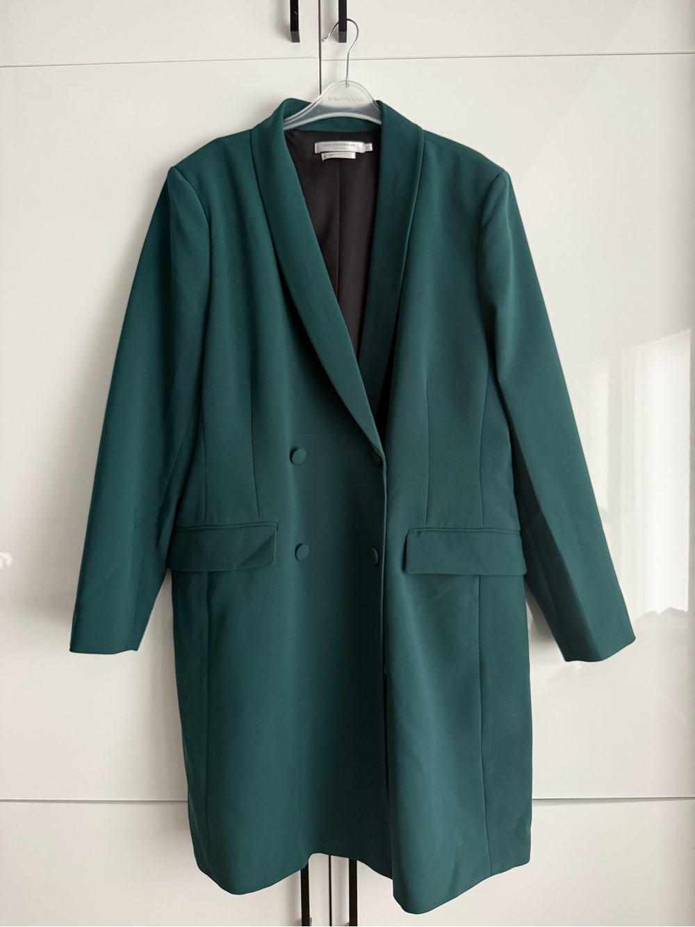 Simons Teal Double-Breasted Blazer Jacket